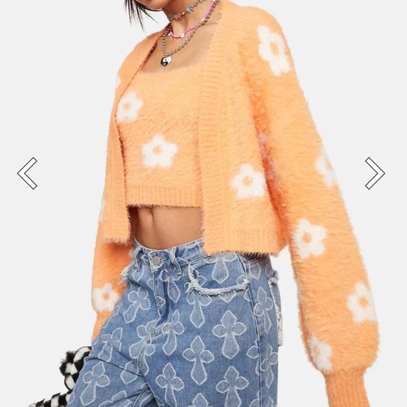 Pretty Garbage Ditsy Floral Eyelash Cardigan - Picture 2 of 4